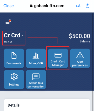 Credit Card Manager Screenshot